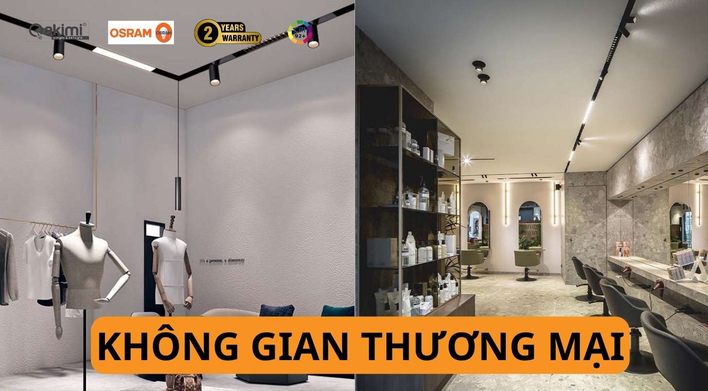 Ứng dụng của đèn LED ray nam châm thế hệ mới Không gian thương mại